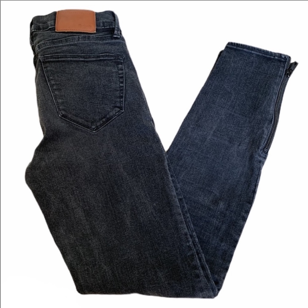 Madewell Skinny Skinny Zippered Ankle Jeans Black